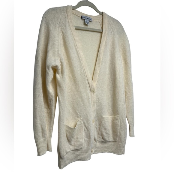 Reed Hunter 96% Lambswool Cardigan – Buttercream Yellow, Size Small - Picture 2 of 7